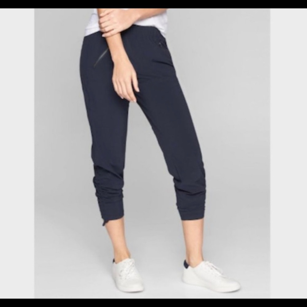 Athleta Aspire Joggers Navy Blue Athletic Pants Women's Size 14